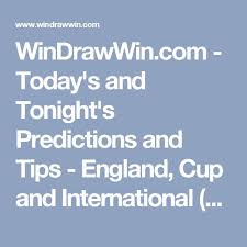 Windrawwin is a football calculator which predicts daily matches all around the world. Windrawwin Com Today S And Tonight S Predictions And Tips England Cup And International Large Football Predictions Free Football Predictions Predictions