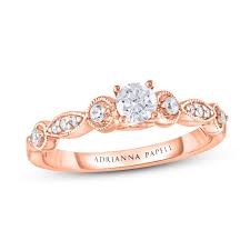 Maybe you would like to learn more about one of these? Adrianna Papell Diamond Engagement Ring 3 8 Ct Tw 14k Rose Gold Kay