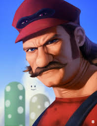 Buff Mario Blank Template