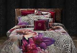 Verde 100% cotone singolo, 1 piazza lenzuolo sopra; Completo Lenzuola Matrimoniale Orchidee Bravo Di Roberto Cavalli In Raso Di Coto Ebay