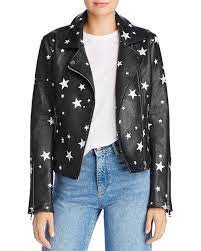Aqua Star Print Faux Leather Moto Jacket 100 Exclusive Women Bloomingdale S Faux Leather Moto Jacket Vegan Leather Jacket Leather Moto Jacket