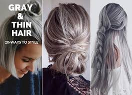 This is a particularly flattering length for women experiencing thinning hair or some hair loss, as it cuts hair at its fullest or densest length, minimizing a sparse look. Top 20 Hairstyles For Thin Gray Hair 2021 Stylendesigns