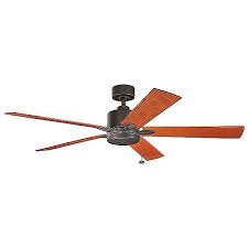 The irons (arms) that hold the ceiling fan blades can detach during use, causing the blades to fall, posing an injury hazard. Kichler Bowen Ceiling Fan 330243oz Size 60