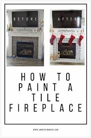 Tiling over a fireplace surround that already has tile attached is easier than you might think. How To Paint A Tile Fireplace Amber Simmons