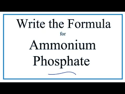 Ammonium Phosphate Formula How To Discuss