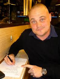 In a Soho coffee bar comic Al Murray