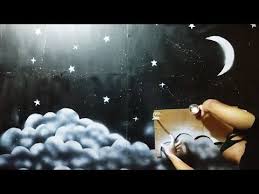 Decorating The Roof Of The Room With Moon Cloud Motifs At Night With Cardboard And Pilox Ceiling Youtube In 2020 Moon Clouds 3d Wall Art Clouds