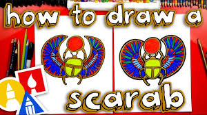 Free download 59 best quality scarab beetle drawing at getdrawings. How To Draw An Egyptian Scarab Beetle Youtube
