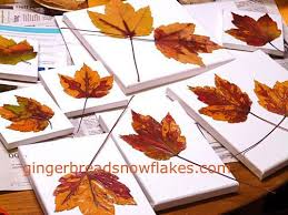 Enjoy Extra Special Fall Leaves As Art Mod Podge And Stretched Canvas Make It Simple Gingerbread Snowflake Autumn Leaves Different Kinds Of Art Fall Crafts