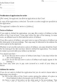 It is an objective test and it will be for the courts to decide what was reasonable for a person in that situation. Domestic Violence Rules 1996 Sr 1996 148 As At 03 September 2007 Schedule 1 Forms New Zealand Legislation