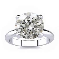 Shop for diamond engagement rings today and save up to 40% off traditional prices. 5 Carat Round Cut Diamond Solitaire Engagement Ring In 14k White Gold Superjeweler