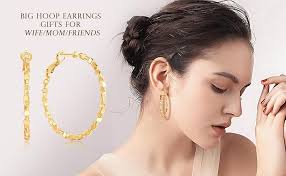 Amazon.com: KATIE OTTE Gold Hoop Earrings 14K Jewelry for Womens Earrings  Modish Hoops Earring Gold Earring Hoops Thick Chunky 40mm: Clothing, Shoes  & Jewelry