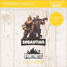 Instead of a head, he has pancakes. Printable Fortnite Cake Toppers Birthday Buzzin