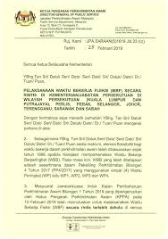 An official twitter of public service department of malaysia. Jabatan Perkhidmatan Awam On Twitter Pelaksanaan Waktu Bekerja Fleksi Wbf Secara Rintis Di Kementerian Jabatan Persekutuan Kuala Lumpur Dan Putrajaya Perlis Perak Selangor Johor Terengganu Sarawak Dan Sabah Berkuatkuasa 1 Mac 2019 Https T