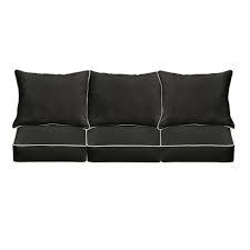 This end up replacement cushions. Sunbrella Canvas Outdoor Seat Cushion Black Ivory Target