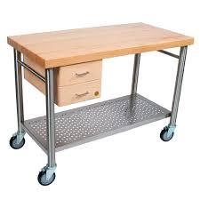 Which brand has the largest assortment of metal utility carts at the home depot? Kitchen Carts Cucina Magnifico Maple Top With 2 Dovetailed Drawers Stainless Steel Towel Bars Legs Shelf Locking Casters Electrical Outlet Strip