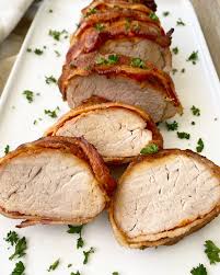 It's just so versatile and such a great vehicle for flavor and this recipe represents those. Air Fryer Bacon Wrapped Pork Tenderloin Video Fit Slow Cooker Queen