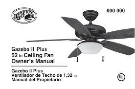 Hampton bay is particularly best in offering the ceiling fan with light kit. Hampton Bay 791647014 Yg188 Ni Installation Guide Manualzz