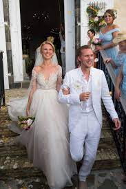 Barron Hilton And Tessa Von Walderdorffs Stunning Caribbean Wedding Celebrity Wedding Dresses Wedding Dresses Gorgeous Wedding Dress