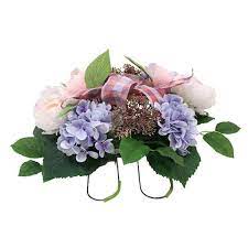 7 Rose Peony Hydrangea Sedum Saddle By Ashland Michaels Memorial Flowers Cemetery Flowers Sedum
