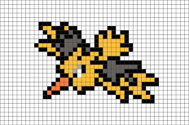 Pokemon Zapdos Pixel Art Pixel Art Pokemon Pixel Art Pokemon Pattern