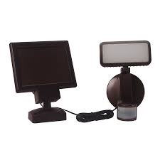 Utilitech 110 Degree 350 Lumen Bronze Solar Integrated Led Motion Activated Flood Light With Timer Lowes Com Flood Lights Solar Led Bronze