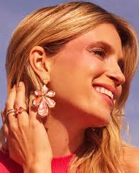 Mae Gold Butterfly Cocktail Ring in Azalea Pink Mix