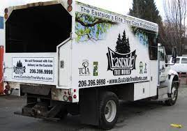 The Company Branding Was Added To This Chipper Truck To Match The Other Company Vehicles Ask Us About Fleet Discounts Largeforma Car Wrap Vehicles Tree Care
