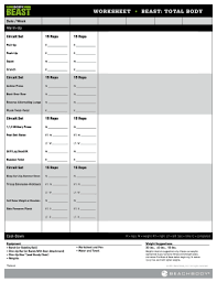 Just completed the 12 week transformation work out. Body Beast Workout Sheets Fill Online Printable Fillable Blank Pdffiller