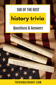 Aug 14, 2021 · we've rounded up 100 history trivia questions and answers below. 100 History Trivia Questions And Answers Trivia Quiz Night