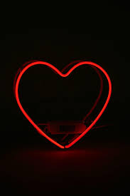 Aesthetic Red Heart Neon Wallpapers Wallpaper Cave