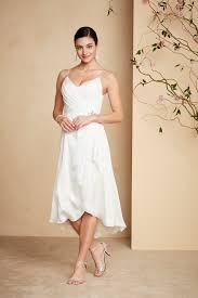 Ruched Charmeuse Sheath Dress With Brooch David S Bridal Short Bridal Gown Casual Wedding Dress Trendy Wedding Dresses