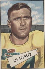 1952 JOE SPENCER BOWMAN SMALL #9 FOOTBALL ROOKIE CARD