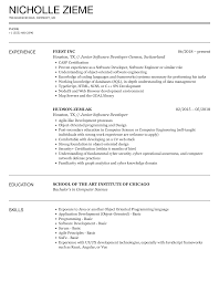 Junior Software Developer Resume Samples | Velvet Jobs