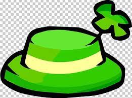 Club Penguin Ireland Shamrock Hat Saint Patricks Day Png Artwork Clothing Clover Club Penguin Free Content St Patricks Day Club Penguin St Patrick