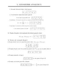 Exercitii cu panta unei drepte. Formule Geometrie Analitica De La Profa