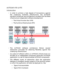 It is used by application software components and. Autosar Notes Microcontroller Runtime System