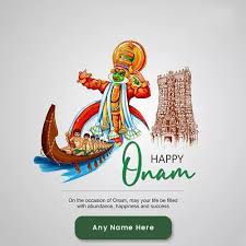 Make sure your most important wishes get there on time! Onam Greeting Card Free Download With Name