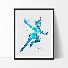Peter Pan 3 Watercolor Art Print In 2020 Disney Art Art Prints Disney Paintings
