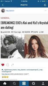 This is fanpage of kai 'exo' & krsytal 'f(x)' Breaking News Exo Kai And F X Krystal Dating K Pop Amino