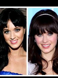 Zooey deschanel was born in 1980 into a showbiz family. Katy Perry Vs Zooey Deschanel Celebrity Look Alike Celebrities Celebrity Look