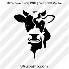 Cow Head Silhouette Clip Art Svgbomb Com