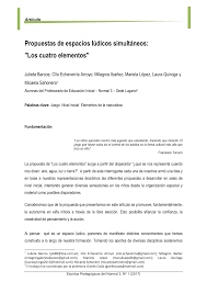 .planificación de actividades lúdicas ayudar y poner tus capacidades al servicio de los demás. Http Www Cefiec Fcen Uba Ar Escritospedagogicos Images Numeros Nro1 Los Cuatro Elementos Pdf