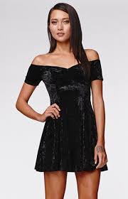 Kendall And Kylie Crushed Velvet Off Shoulder Fit And Flare Dress At Pacsun Com Outfit Inspiration Dresses Fit Flare Dress Flare Dress