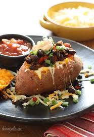 Loaded Vegetarian Baked Sweet Potato Recipe In 2020 Loaded Baked Sweet Potato Sweet Potato Recipes Baked Food