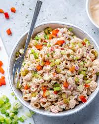 Fold in the macaroni and chicken. Easy Classic Macaroni Salad Recipe Healthy Fitness Meals