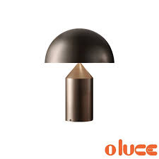Table lamp with led bulb. Oluce Atollo 239 Bronze Table Lamp 2x75w E27 Dimmable By Vico Magistretti Diffusione Luce Srl