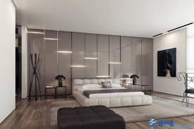 Led Wall Lights Gray Glossy Wall Panels With Led Strip Light As Accent Jpg 750 500 Apartment Interior Luxurious Bedrooms Modern Bedroom