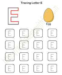 Letter tracing helps the child to write and identify the english letter 'e' and 'e'. English Preschool Tracing Letter E Color Worksheet 5