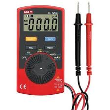 A multimeter is a handy tool that you use to measure electricity, just like you would use a ruler to measure distance, a stopwatch to measure time, or a scale to measure weight. Ut 120 C Uni T Digital Multimeter U Ma R C F Buzzer Auto